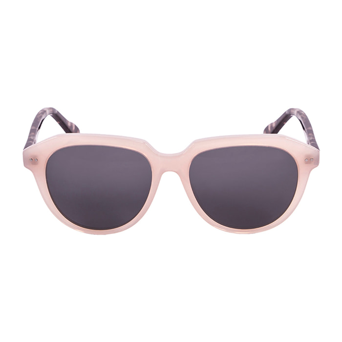 Gafas de sol LENOIR CASSIS - Rosa esmerilada transparente, patilla marrón demi y / Ahumada