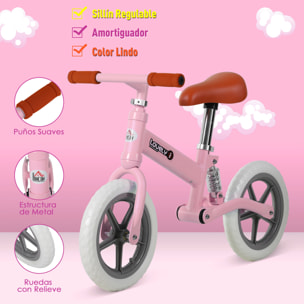 Bicicleta de Equilibrio Sin Pedales Rosa