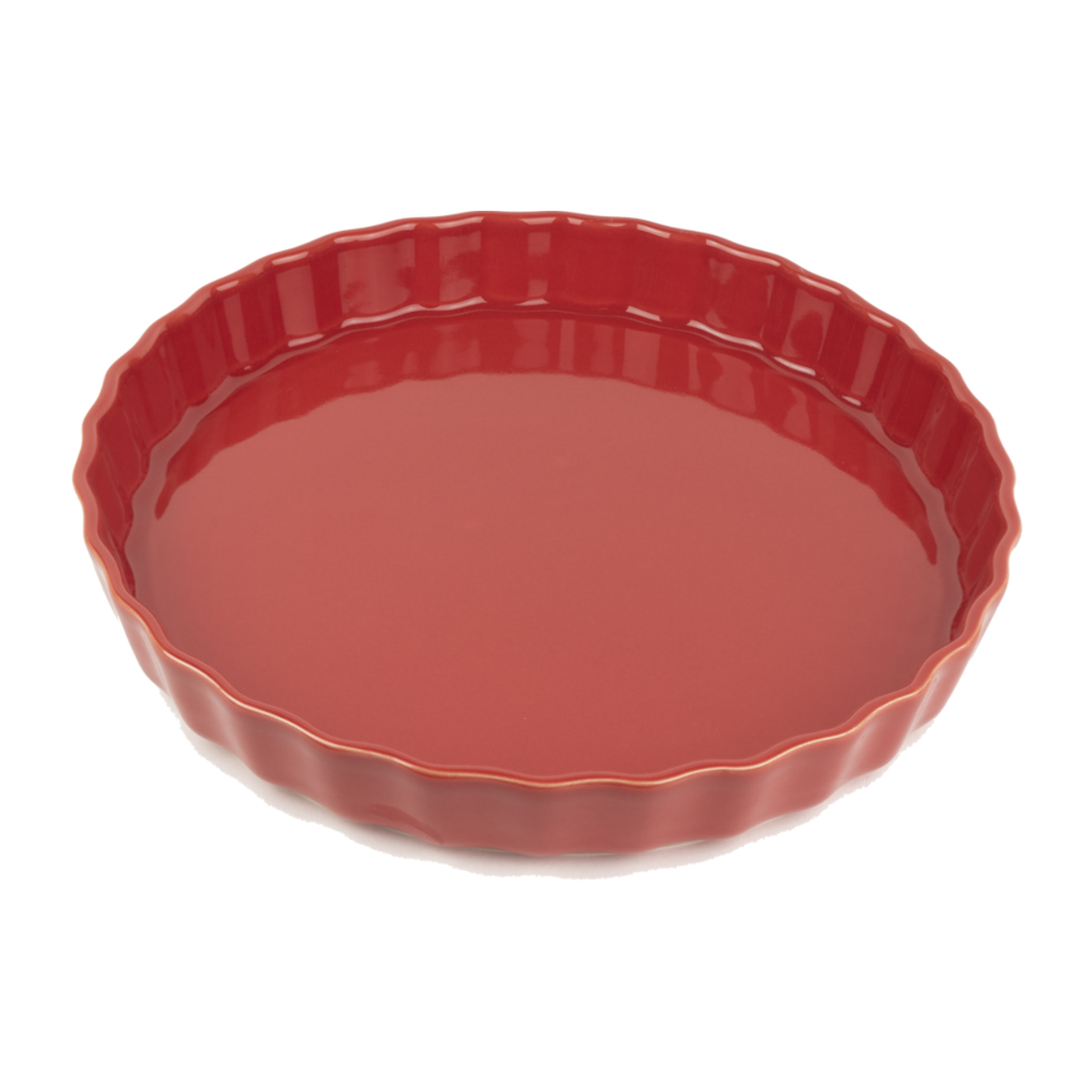 Moule à tarte festonné rouge cerise 30 cm Délices