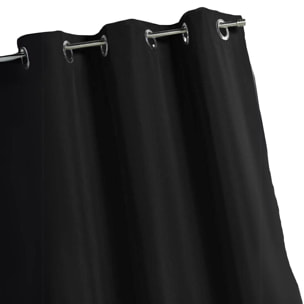 Rideau d'extérieur en tissu déperlant - Noir
