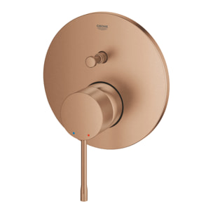 Essence mitigeur monocommande 2 sorties avec inverseur, cuivre brossé (G24058DL1)