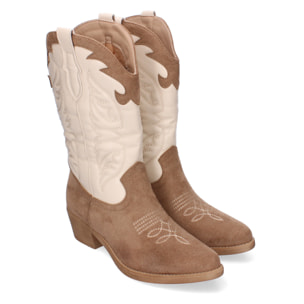 Botas Cowboy para Mujer con Detalles en la Caña
