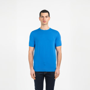 Maglia girocollo mezza manica in cotone