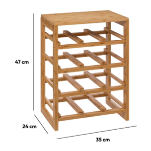 Rangement 12 bouteilles Bambou Linha