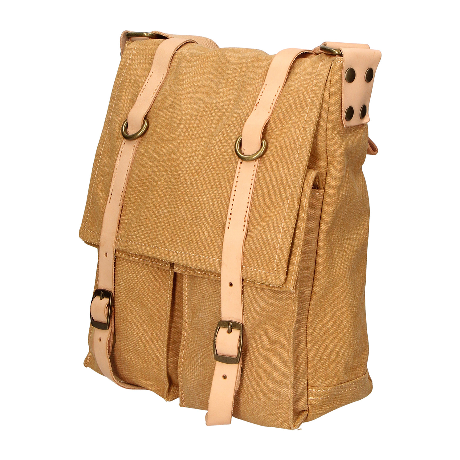 Borsa a tracolla unisex Milena in Canvas e pelle Borsa Fashion 30x25x9 cm