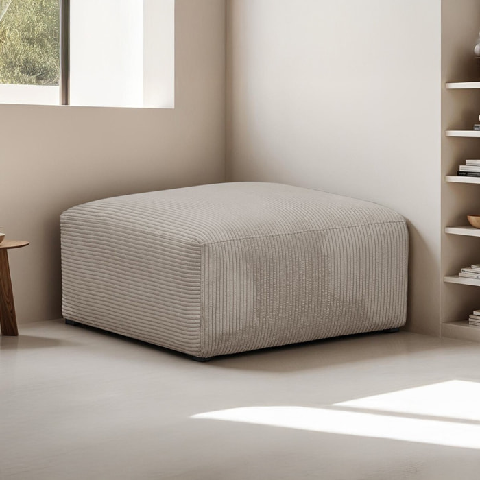 Pouf modulable en velours côtelé - MODULO NEW