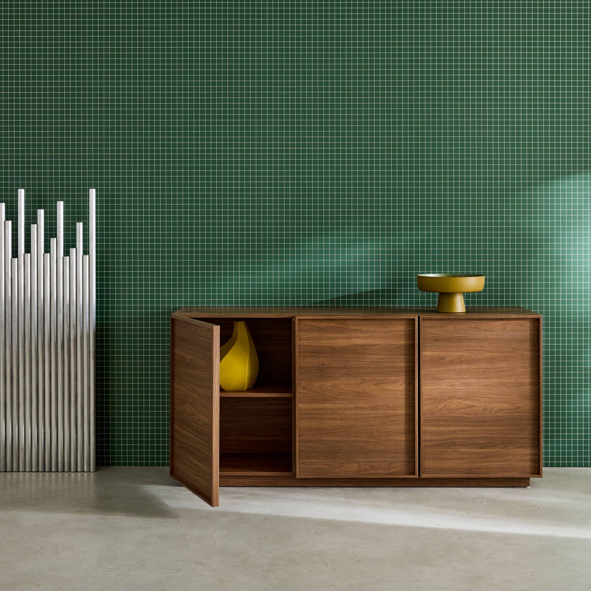 Buffet effet bois 3 portes 160cm KUBA