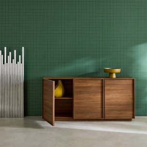 Buffet effet bois 3 portes 160cm KUBA