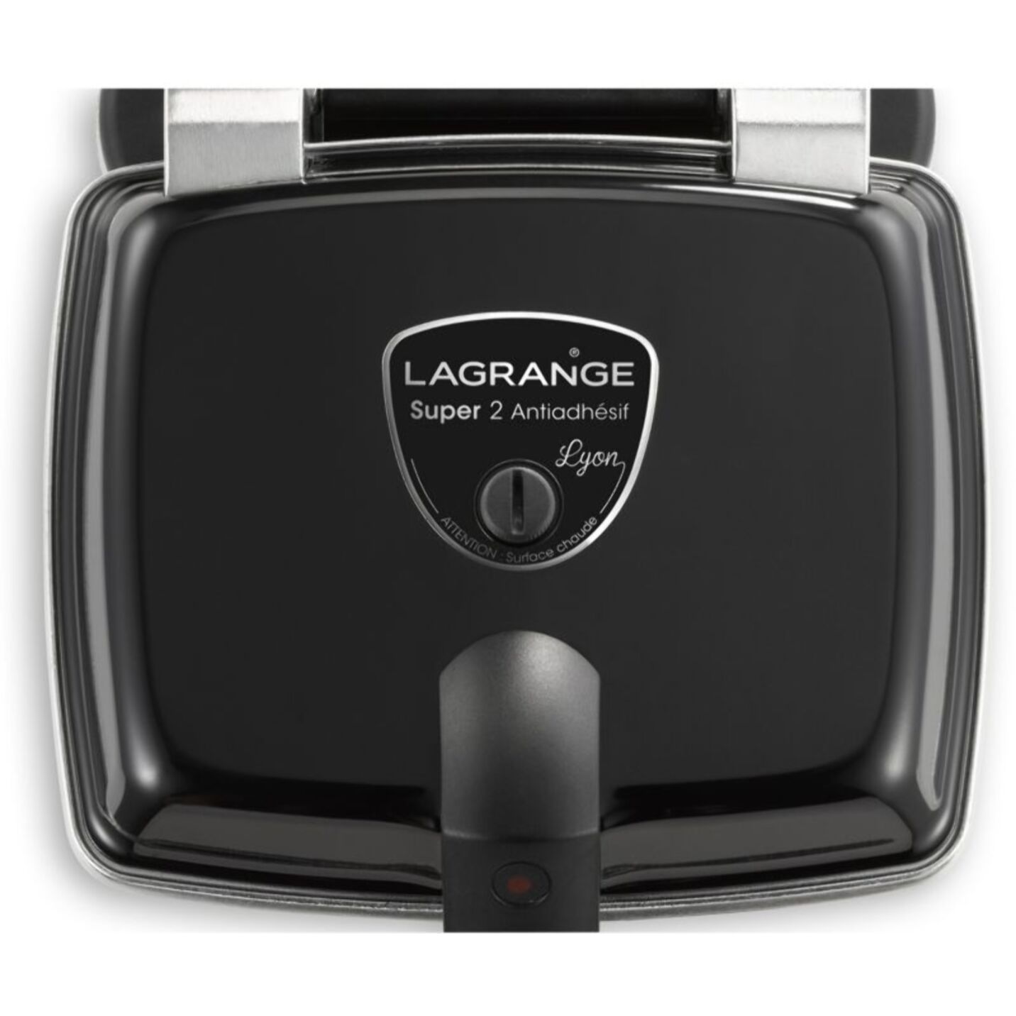 Croque, gaufrier, gaufrette LAGRANGE super 2 antiadhésif noir gaufres +GT+CM