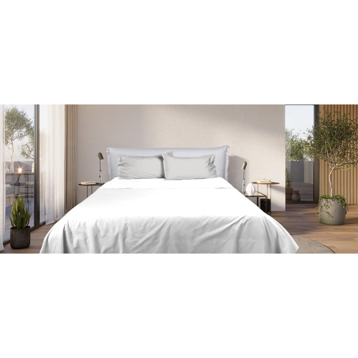 UNO CASA DESIGN Completo Letto Bice 25 Bicolor in Puro Cotone_Matrimoniale_beige