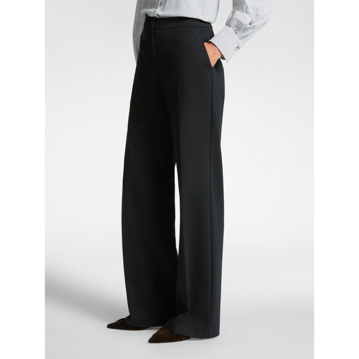 Pantalon Femme ELENA MIRÒ Noir - 97% Coton 3% élasthanne - Élastique Dos - Neuf Avec étiquette