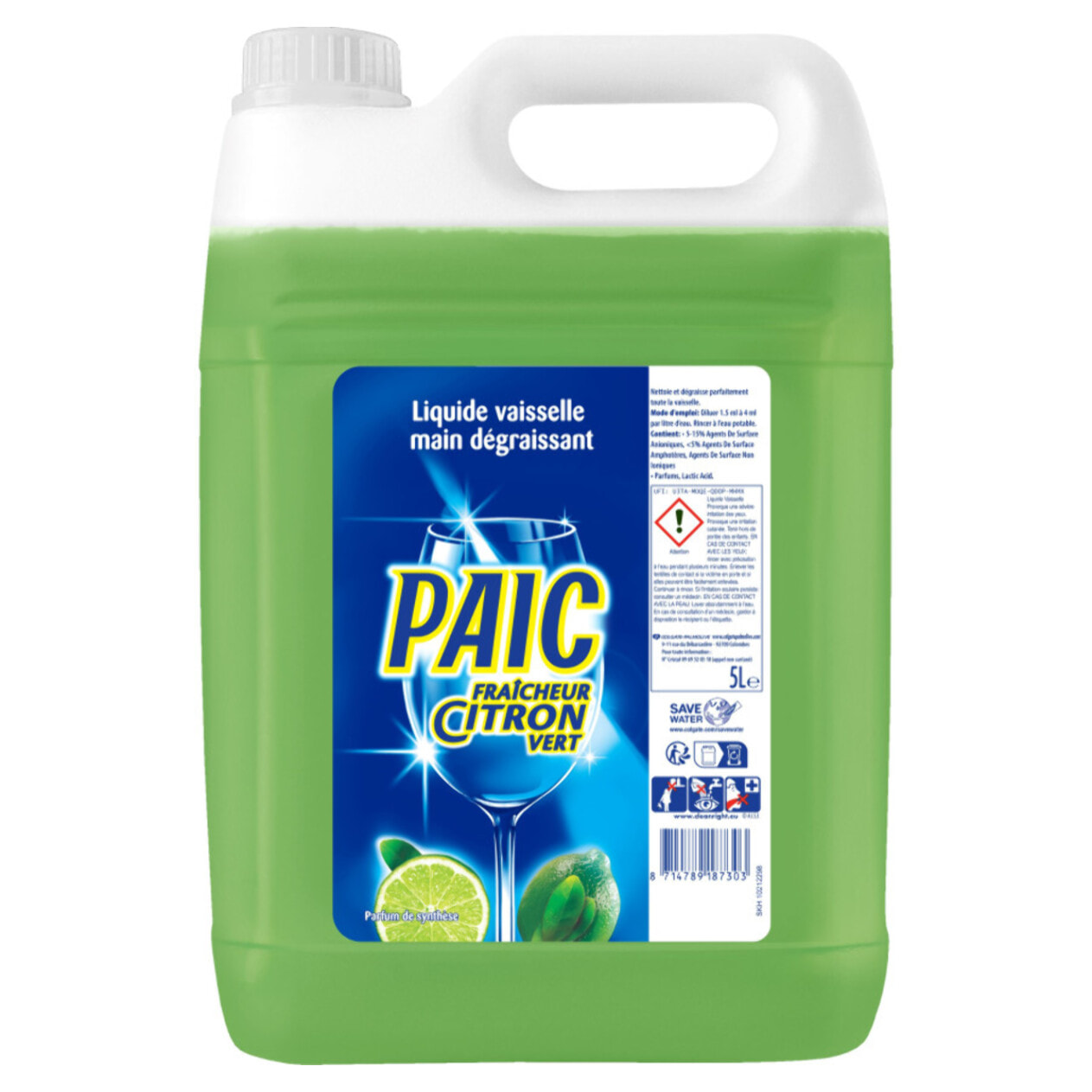 Liquide vaisselle Paic Citron Vert 5L