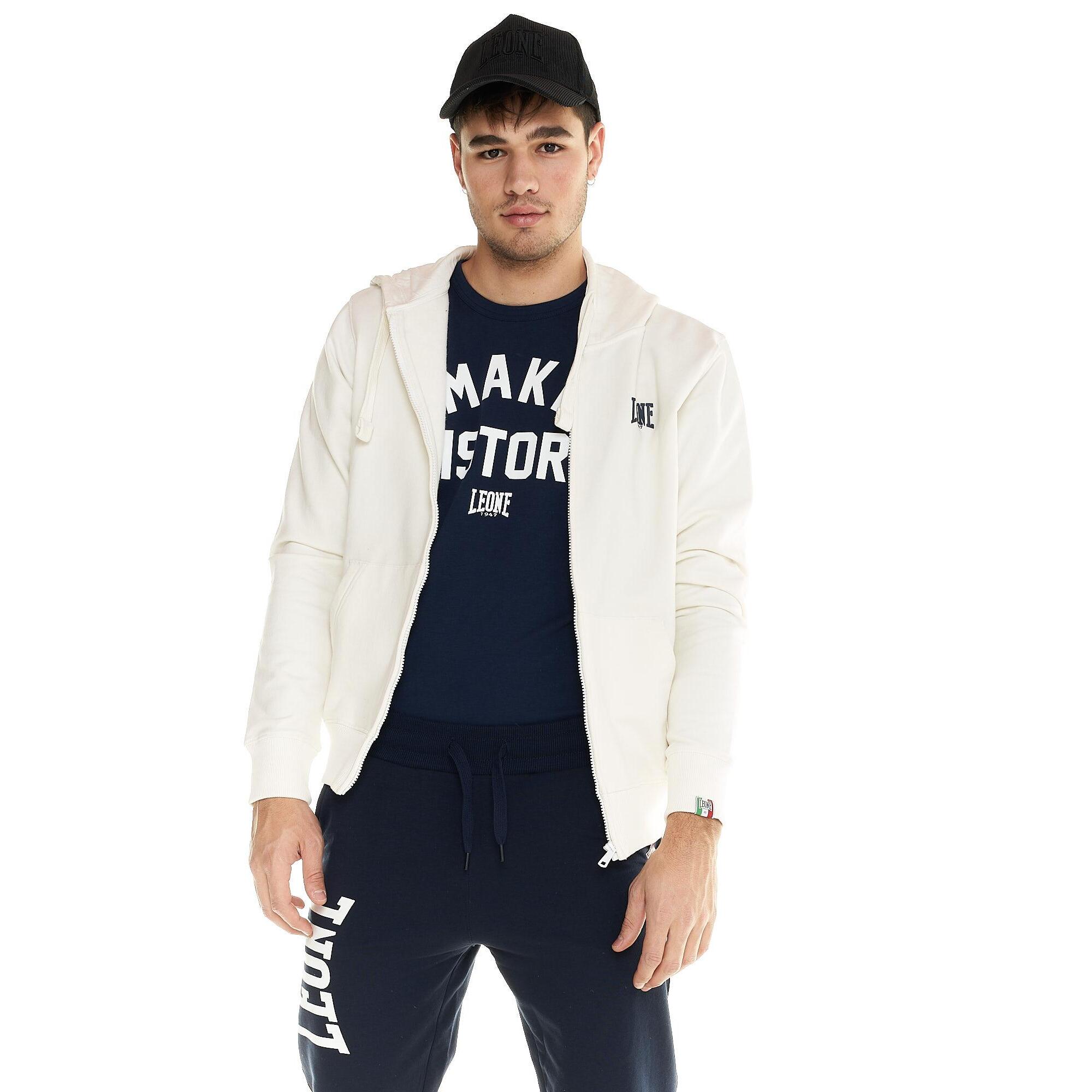 Felpa Leone uomo con cappuccio e zip Basic