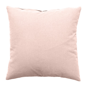 Coussin déhoussable uni en coton - Vieux rose