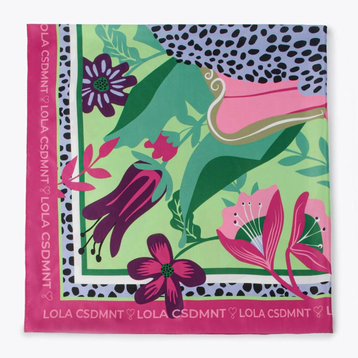 Foulard satinato leopardo seduto