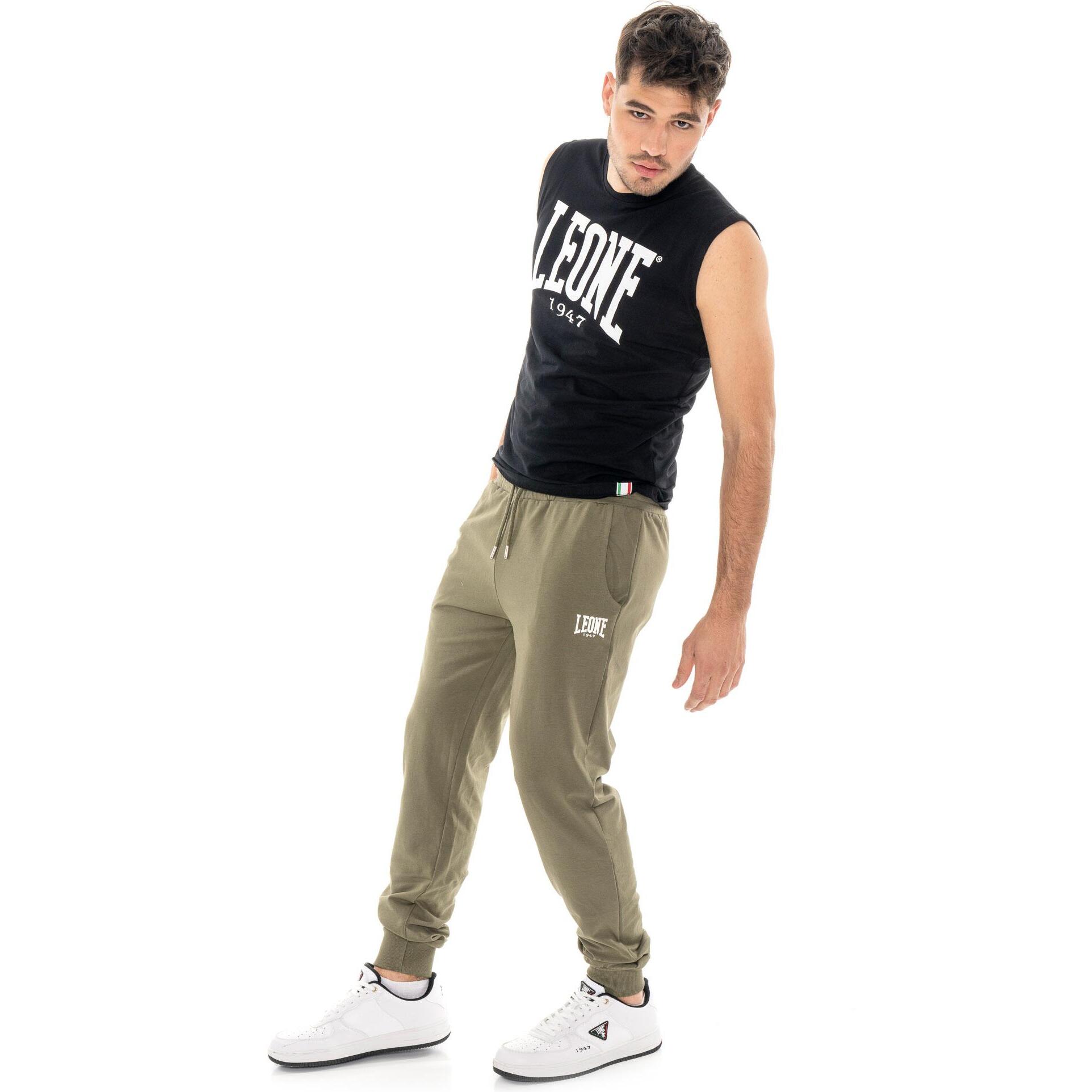Pantaloni sportivi con polsini da uomo Leone Basic