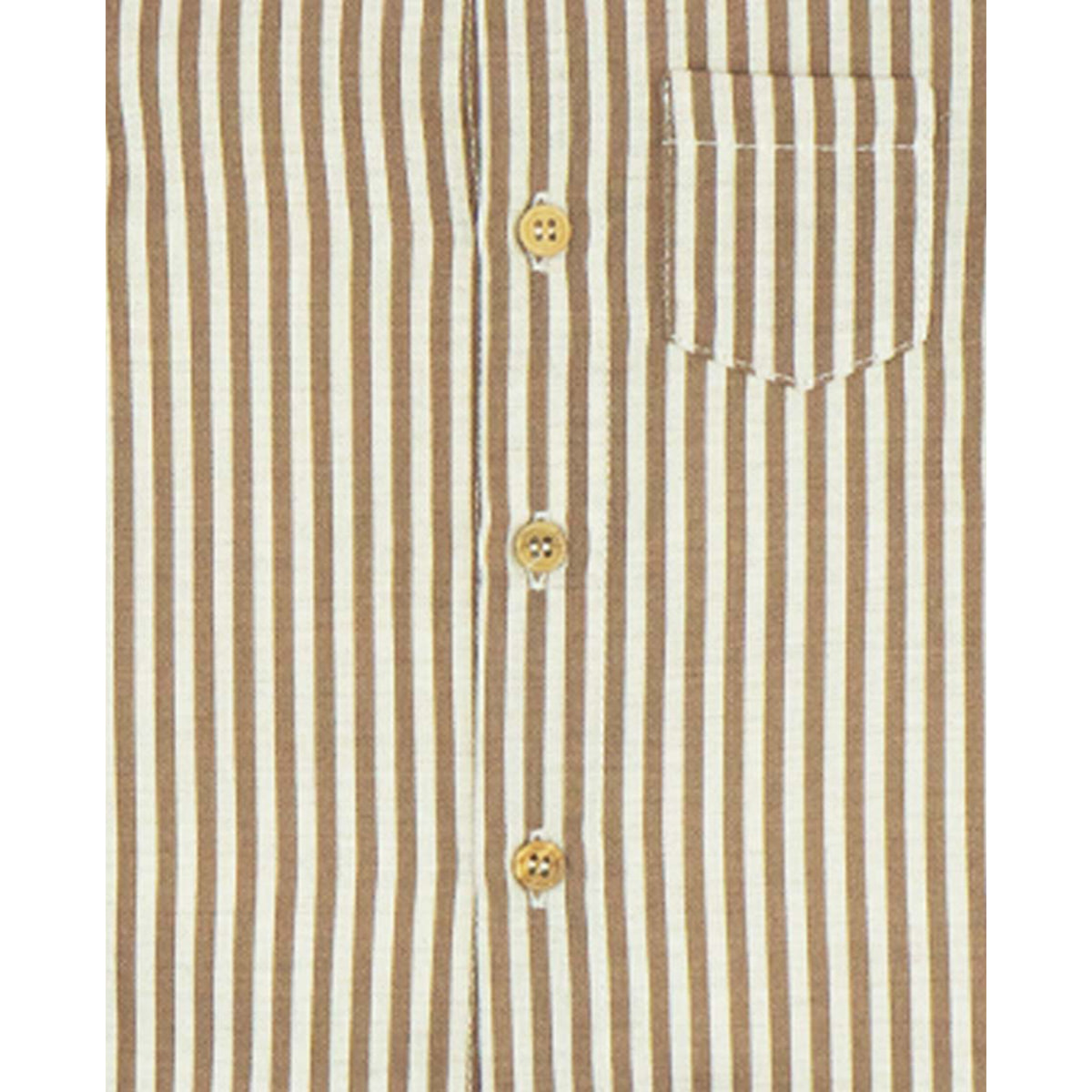 Camisa cuello mao rayas beige