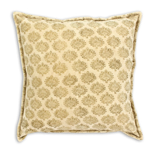 Coussin en velours beige 45cm DORI