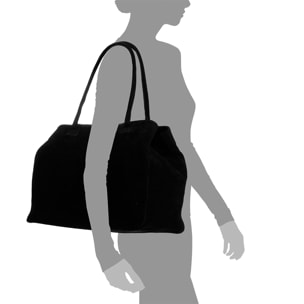 Annagrazia Bolso Shopper Mujer.Piel auténtica Gamuza