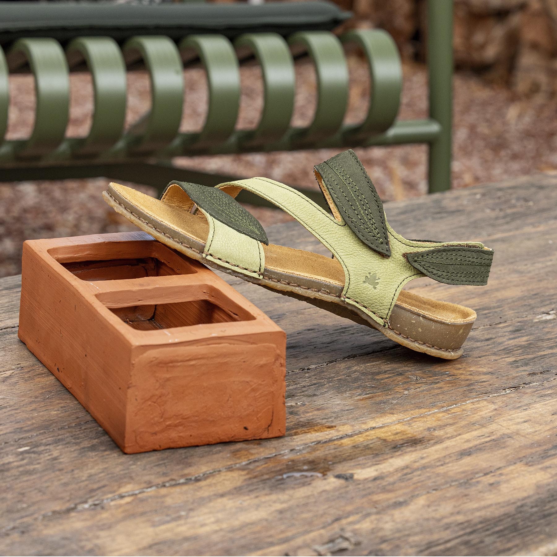 Sandalias N5810S NOBUCK LAVADO SALMON-CREAM/ PANGLAO color Salmon-cream