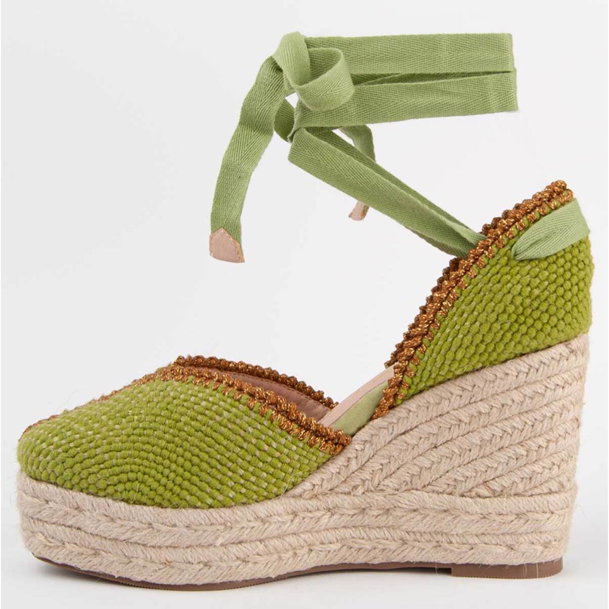 Alpargata De Cuña - Verde - Altura: 8 Cm