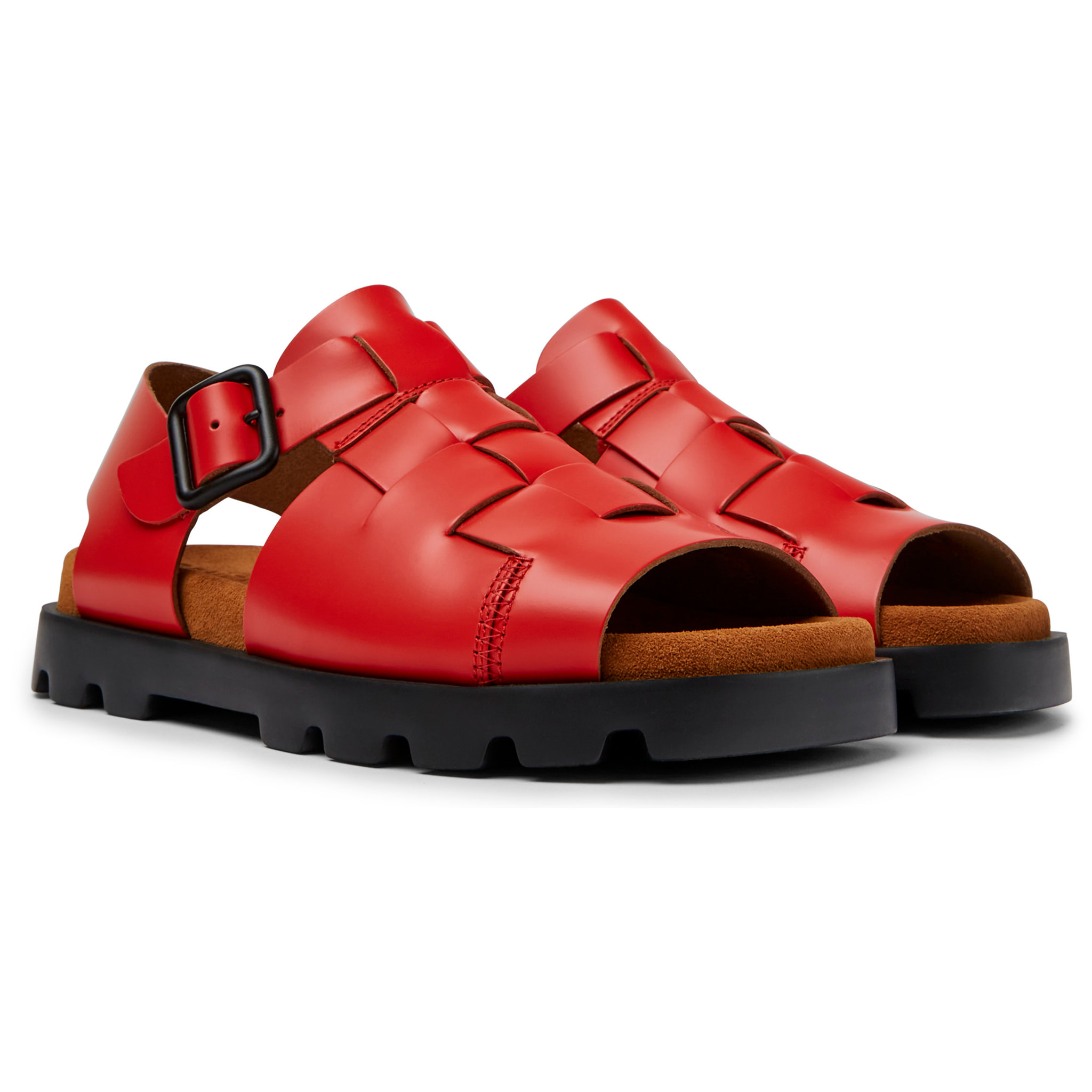 Sandalias - CAMPER Brutus - Rojo - Cuero liso
