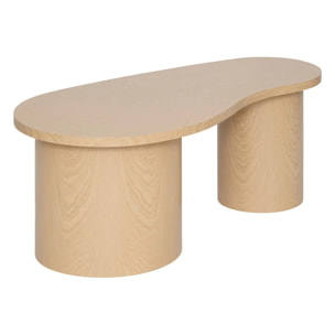 Lot de 2 tables basses "Soleya" L95/99,5cm beige