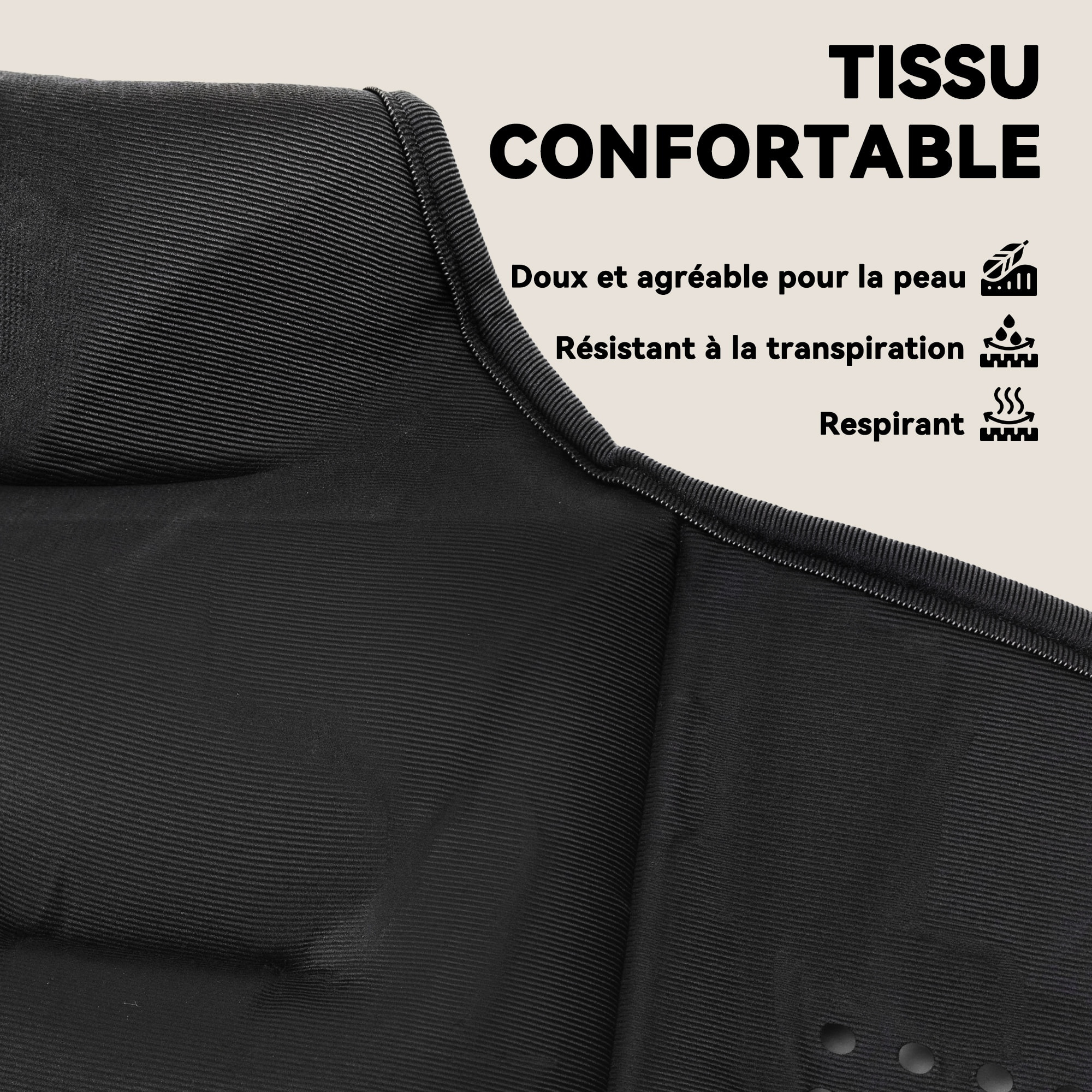 Gilet lesté veste lestée 8 Kg max. sangles réglables bandes réfléchissantes néoprène noir