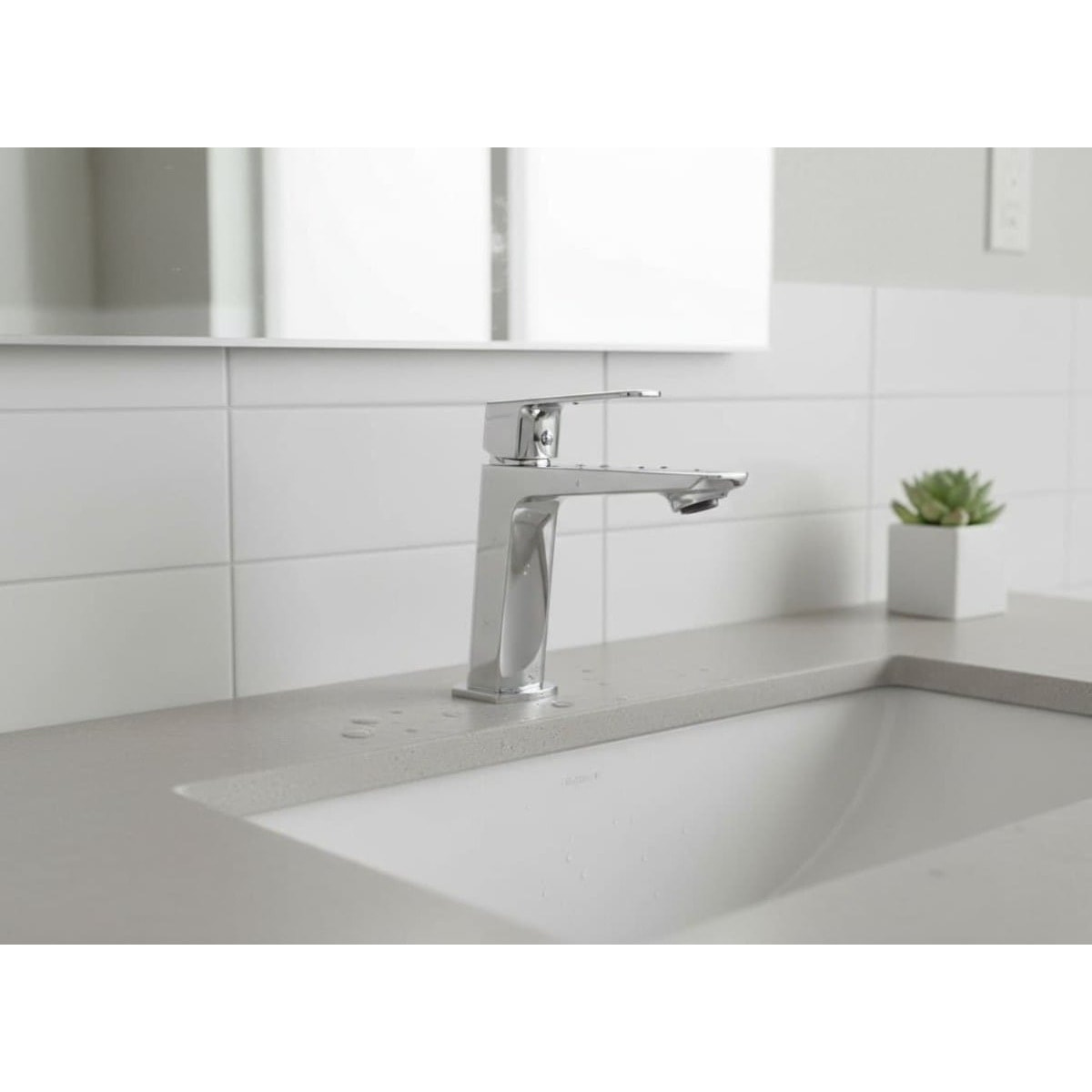 set mitigeur lavabo avec bras pivotant + mitigeur cuisine douchette extractible 2 jets, bras pivotant, chrome (SATBSD2280LCR)