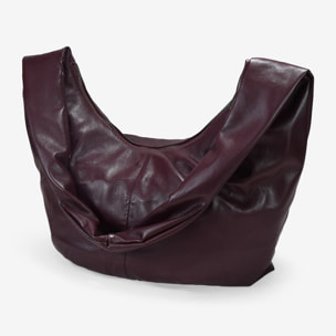 Bolso bandolera burdeos grande y blando