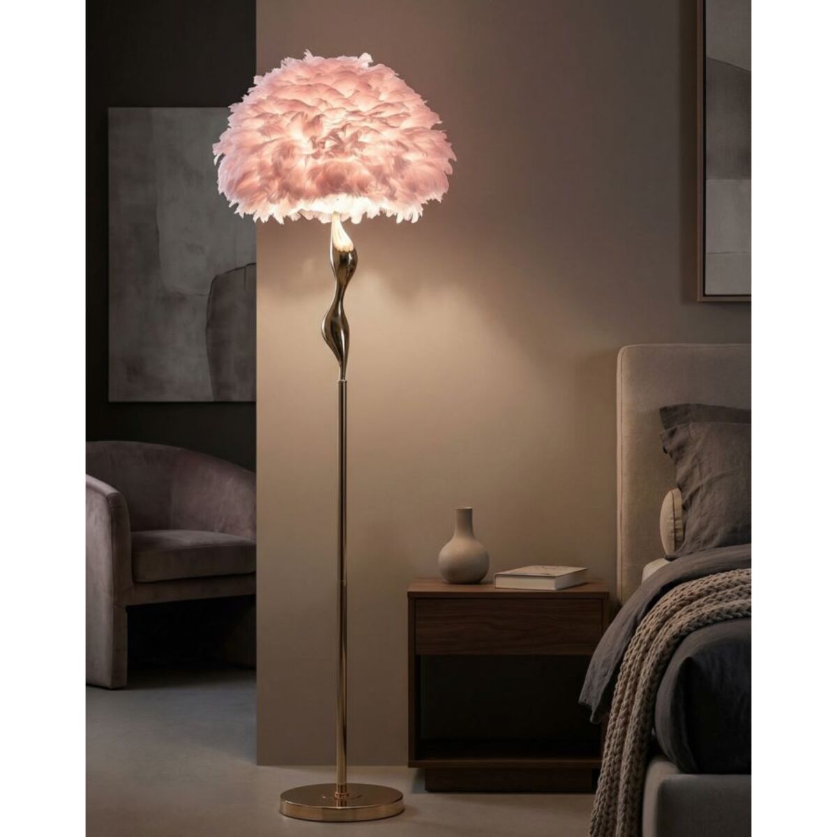 LAMPADA DA TERRA SLIM ROSA CM Ø 50X165