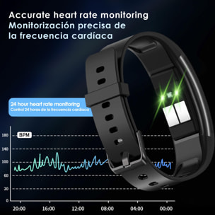 Pulsera inteligente M8 con temperatura corporal, tensión, oxígeno en sangre y modo multideporte