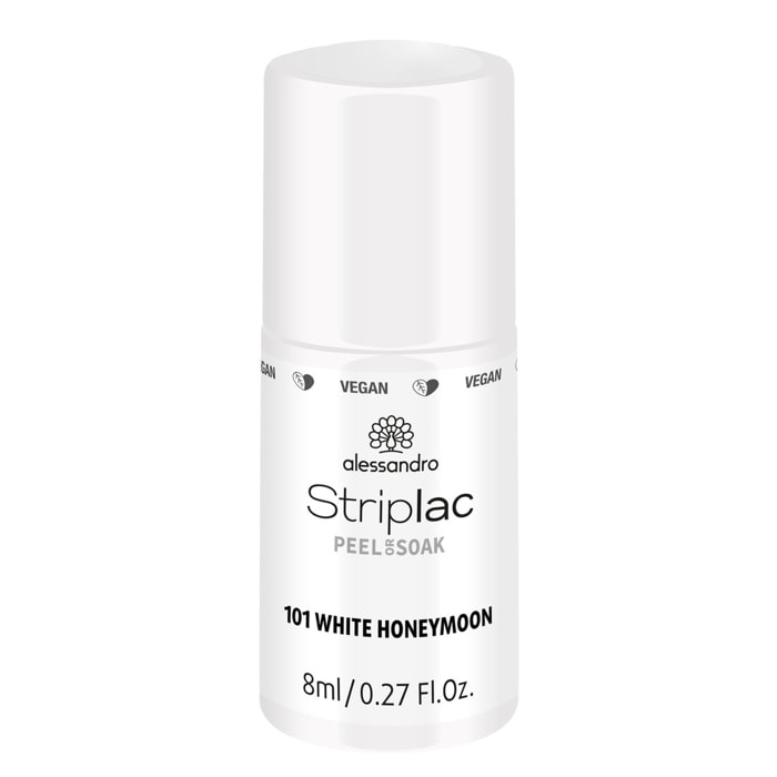 Striplac Peel or Soak - Vernis Semi-permanent - 101 White Honeymoon  8 ml