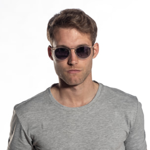 Gafas de sol OCEAN BERLIN - Blanco transparente / Espejada rosa y patillas de metal dorado mate