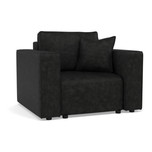 Topaze - fauteuil en simili - Noir