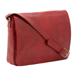 Borsa a tracolla  da uomo In Vera pelle Made in Italy 28x35x9 cm