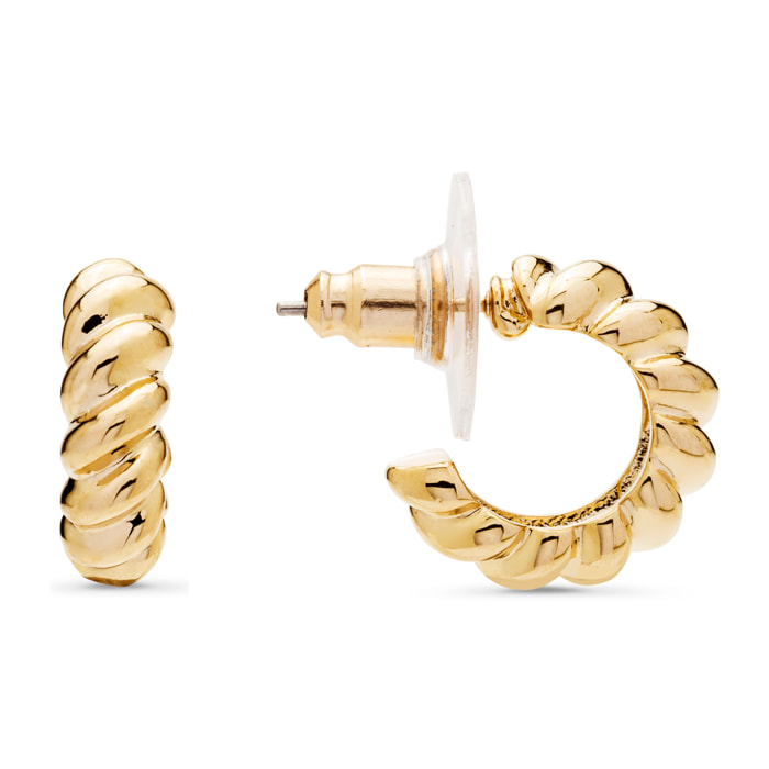 Pendientes acabados en oro amarillo de 18K