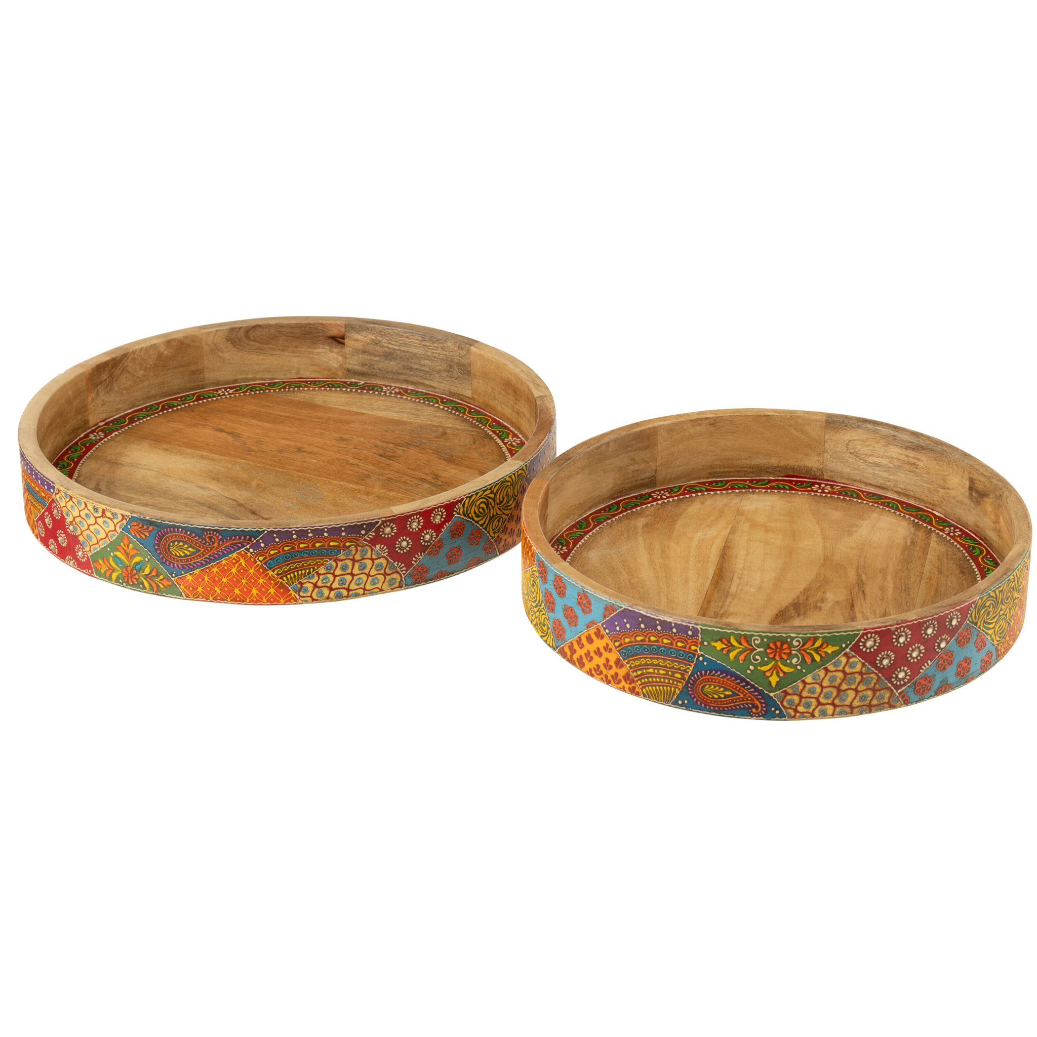 J-Line plateau - bois - naturel - 2 pièces