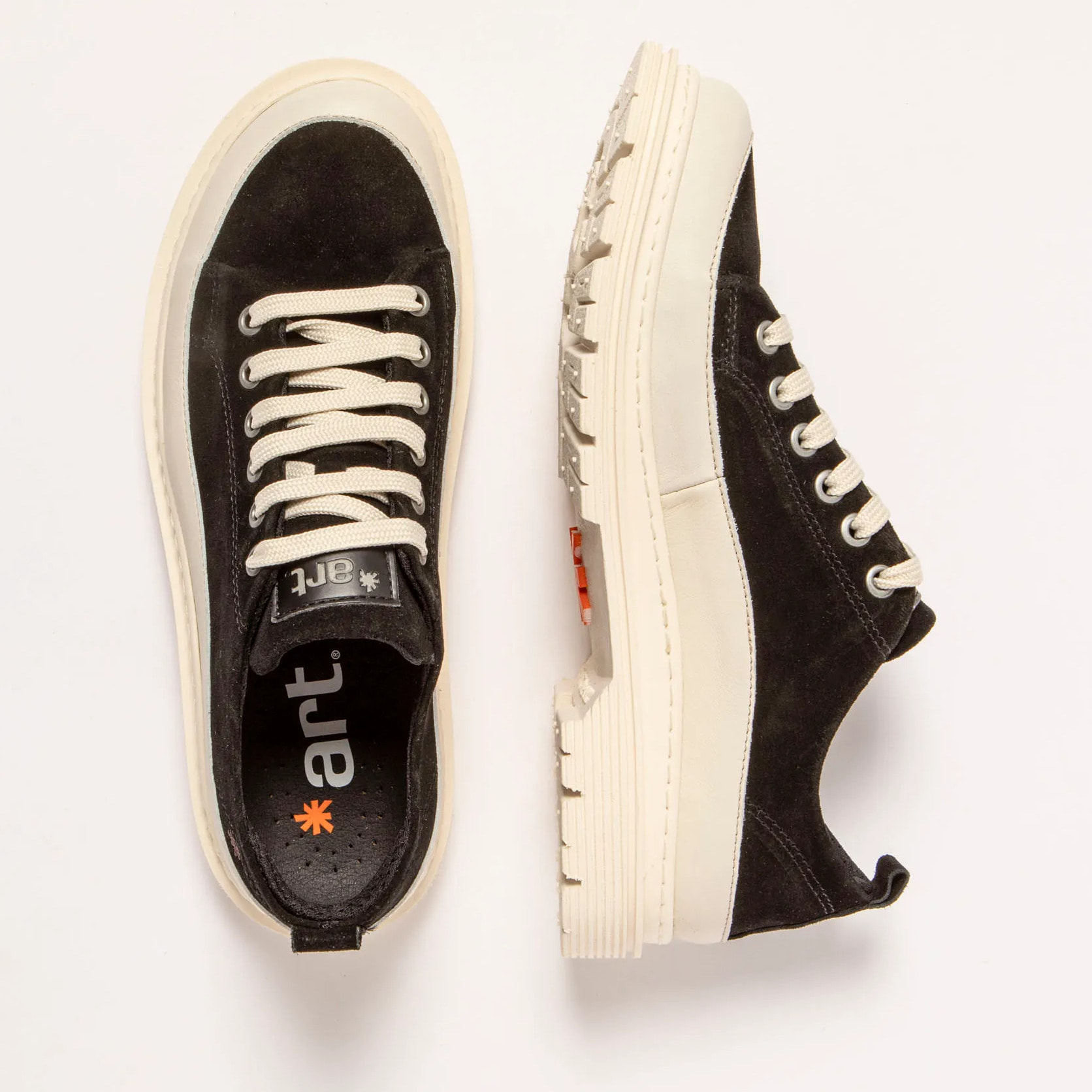 Zapatos 1898S SILK SUEDE BLACK-CREAM/ BIRMINGHAM color Black-cream