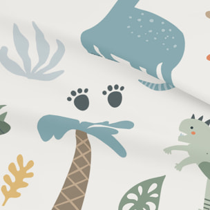 Cool Kids - Juego de Sábanas Estampadas - Infantil - Incluye 1 Funda de Almohada + 1 Sábana Bajera - 100% Algodón - Dinoland