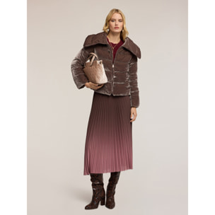 Motivi - Piumino pesante in velluto trapuntato - Marrone