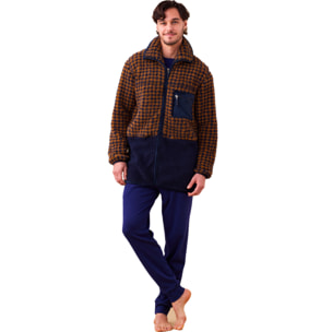 Giacca uomo eco-pelliccia articolo pied-de-poule. Noidinotte