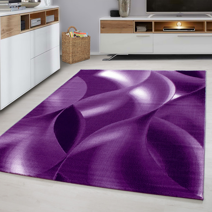 PLUS - Tapis à poils courts design violet - PLU8008LIL
