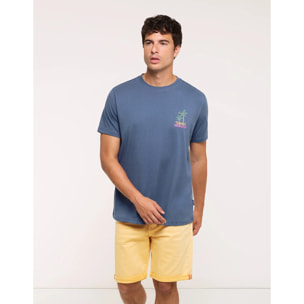 Camiseta Manga Corta Azul Marino - Tropidale
