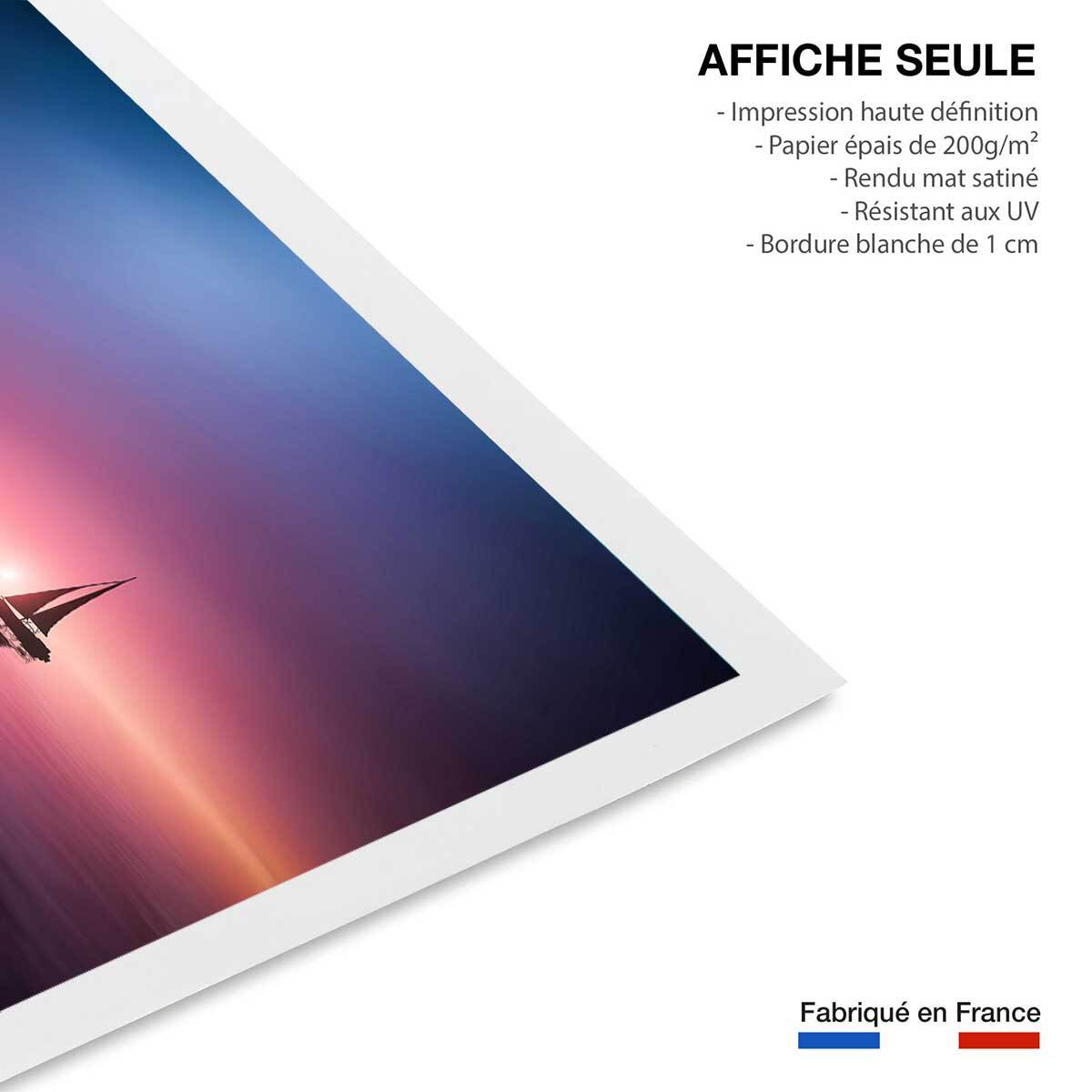 Poster navigation sous le sunset Affiche seule