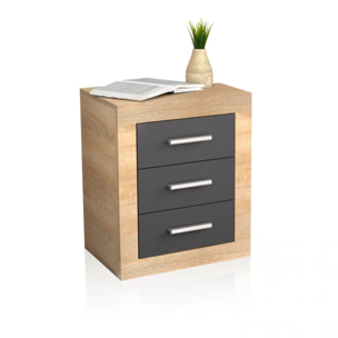 Mesita de noche Kira Cambria - Grafito