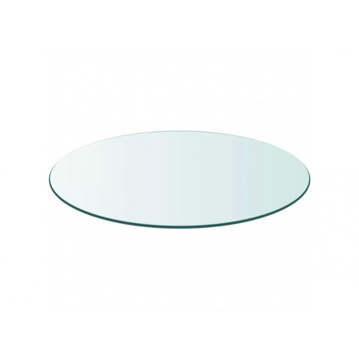 Plateau rond 60 cm en verre trempé transparent - dessus de table résistant - PLATEAU