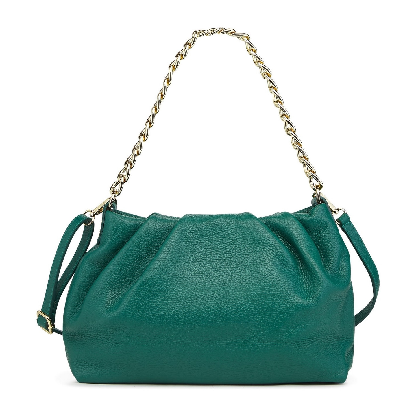 Borse Donna colore Verde-in pelle Made in Italy 24x32x11cm