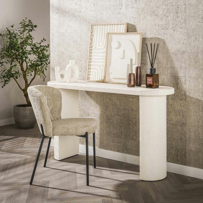Console blanche en marbre composite TAJ