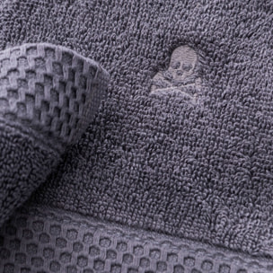 Toalla Gris 100% algodón 550gsm logo bordado scalpers home